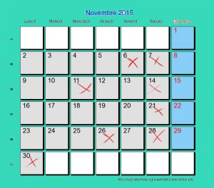 calendario novembre 2015